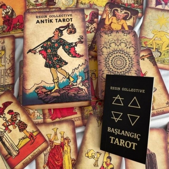 Büyük 78 Antik Tarot Kartı ve Başlangıç Tarot Kitabı