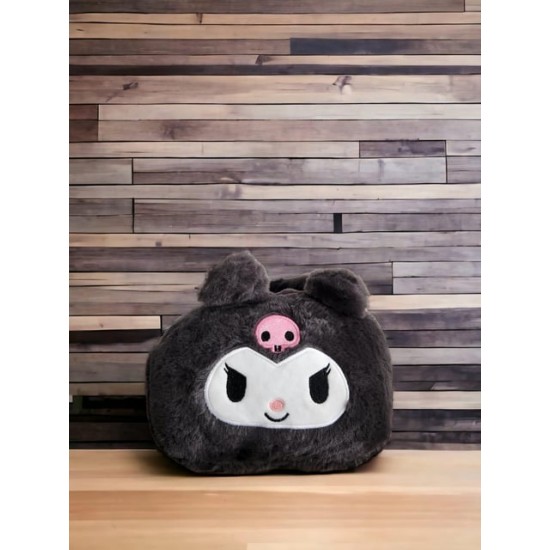 Harajuku Anime Kuromi Gri Peluş Çanta