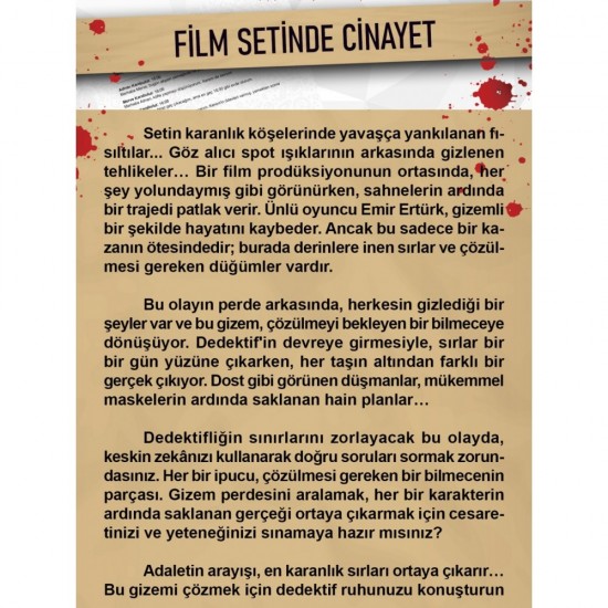 Dedektiflik Cinayet Çözme Oyunu - Film Setinde Cinayet